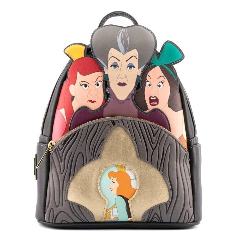 Loungefly Disney Villains Scene Evil Stepmother and Stepsisters Mini Backpack